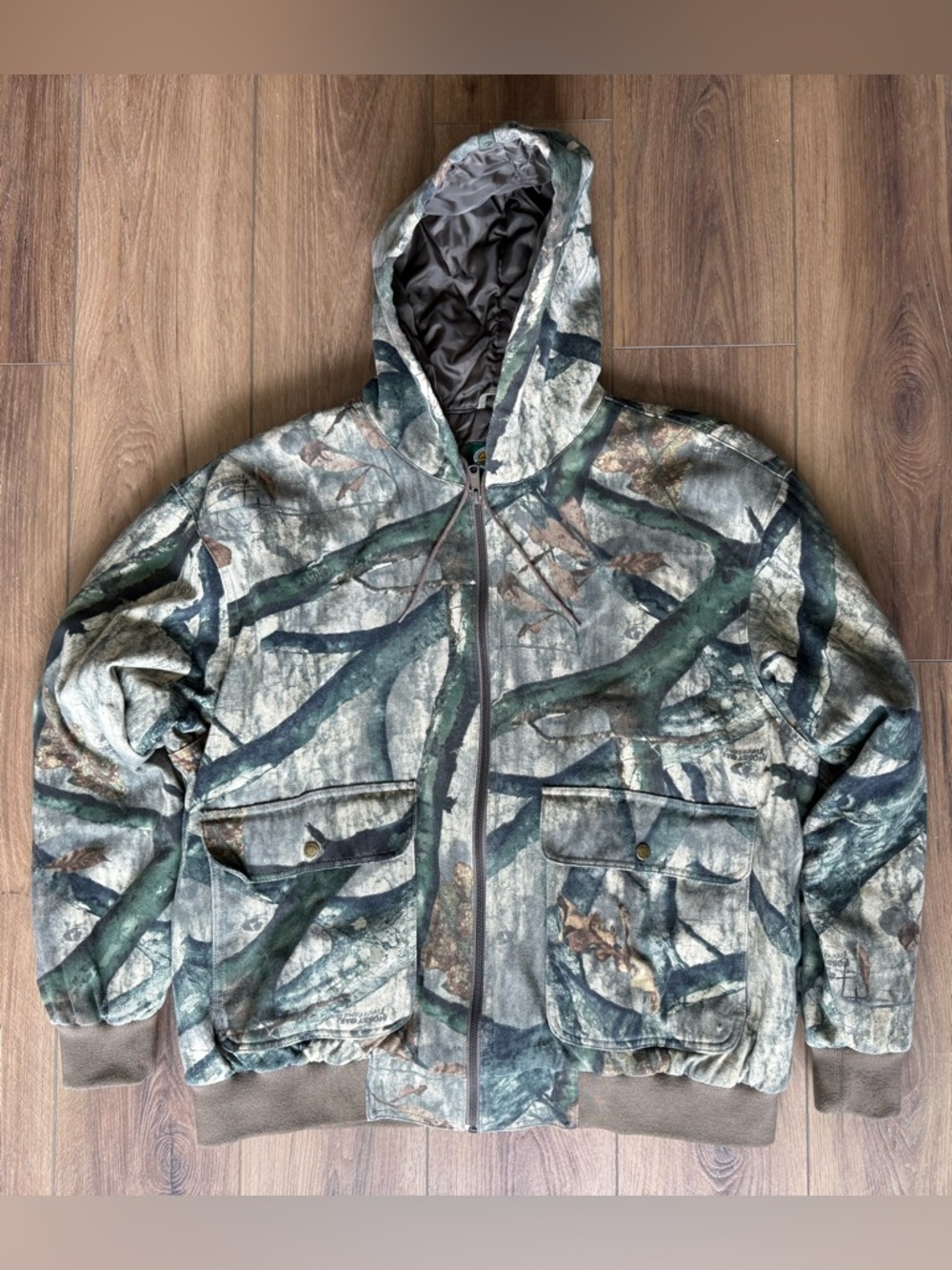Cabelas Jacket Mens 2XL Camo Full Zip Insulated Mossy Oak Hunting Outdoor